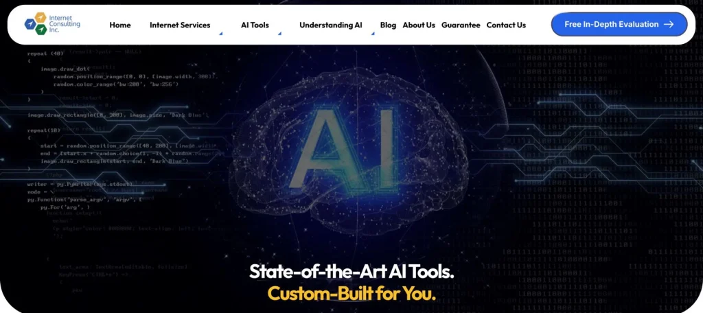Internet Consulting Inc website screenshot