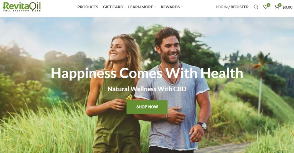 Revita Oil website screenshot